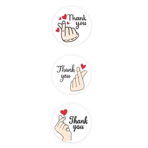 100 1" thank you 3 assorted stickers